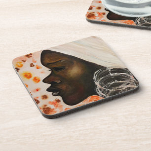 Posavasos Mujer de montaña rusa de bebida de belleza african