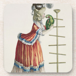 Posavasos Mujer elegante en un Caraco "un Polonaise del la"
