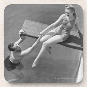 Posavasos Mujer en el tablero de salto