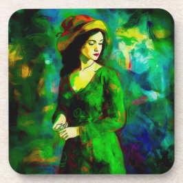 Posavasos Mujer en Gorra