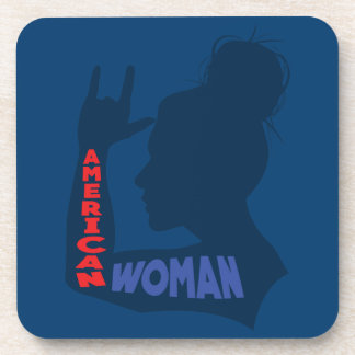 Posavasos Mujer estadounidense te amo
