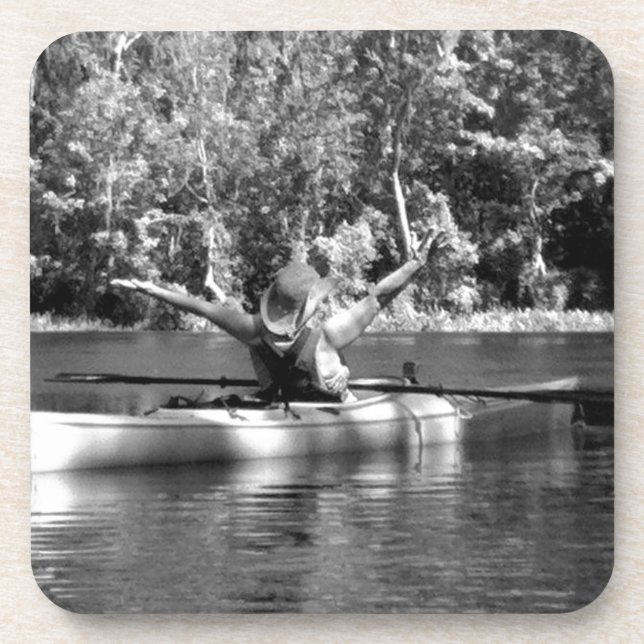 Posavasos mujer kayak (Frente)