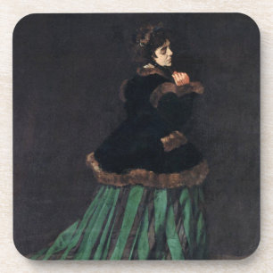 Posavasos Mujer Monet con vestido verde