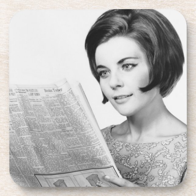Posavasos Mujer Newpaper de lectura (Frente)