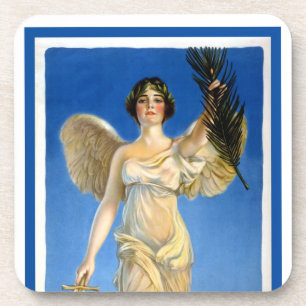 Posavasos Mujer Patriótica Vintage Ángel, Compra Bonos de Gu