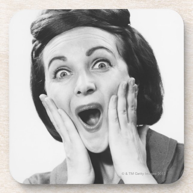 Posavasos Mujer que hace la cara (Frente)