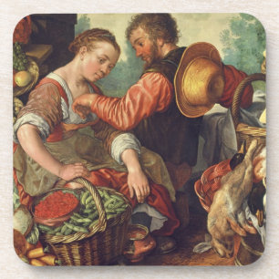 Posavasos Mujer que vende las verduras, 1567 (aceite en