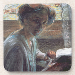 Posavasos Mujer Reading, 1909 (aceite en lona)