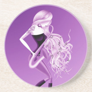 Posavasos Mujer Saxofonista Música