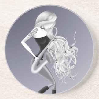 Posavasos Mujer Saxofonista Música