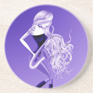 Posavasos Mujer Saxofonista Música