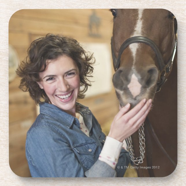 Posavasos Mujer y caballo (Frente)