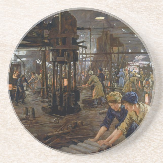 Posavasos Mujeres trabajando en una fábrica de municiones en (Frente)