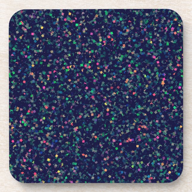 Posavasos Multicolor Purpurina Confetti (Frente)