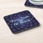 Posavasos Multiverso<br><div class="desc">Una imagen fractal púrpura,  azul y rosa; una representación artística de la teoría de universos múltiples. Personalizar agregando su propio texto. Puede cambiar el tipo de letra y el color del texto.</div>