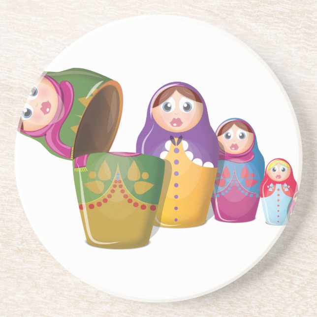 Posavasos Muñecas de nidificación rusas (Frente)