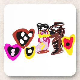 Posavasos Muñecas dulces del día de San Valentín