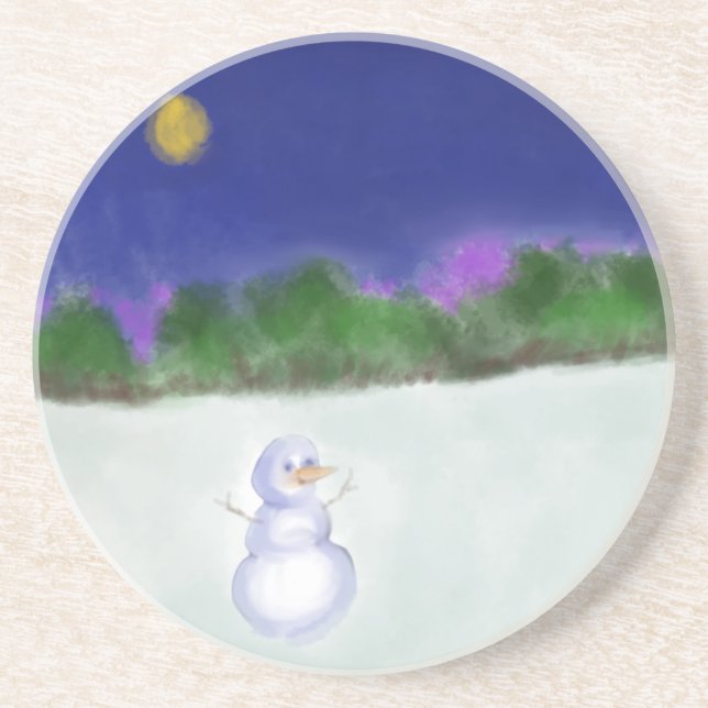 Posavasos Muñeco de nieve que agita (Frente)