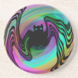 Posavasos Murciélago Colorido Psicodélico Lindo