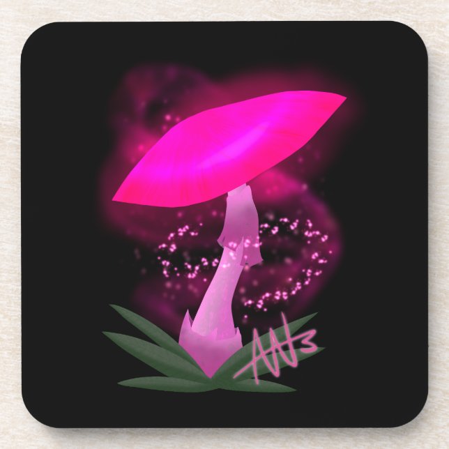 Posavasos Mushongo rosa brillante (Frente)