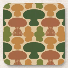 Posavasos Mushroom Camo Beige Plastic Coaster Set