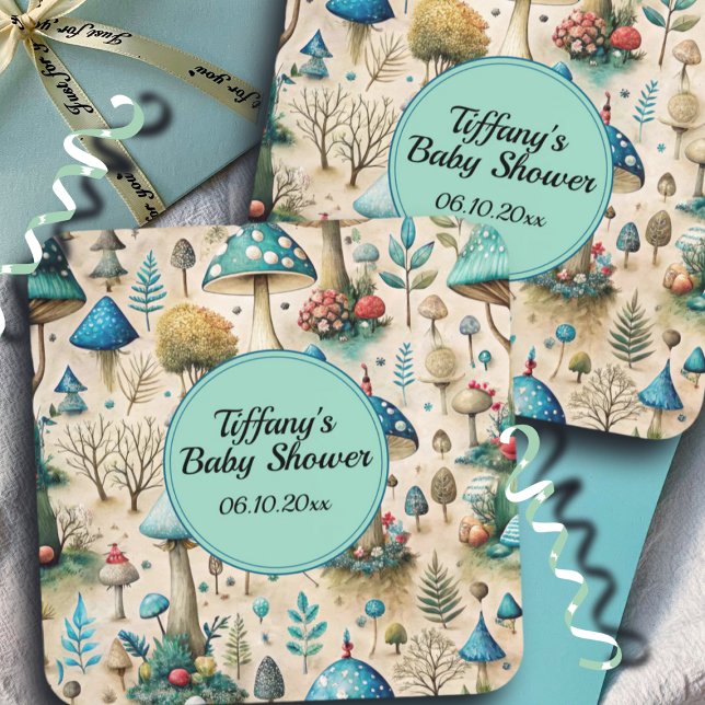 Posavasos Mushrooms Fairyland Baby Shower (Subido por el creador)