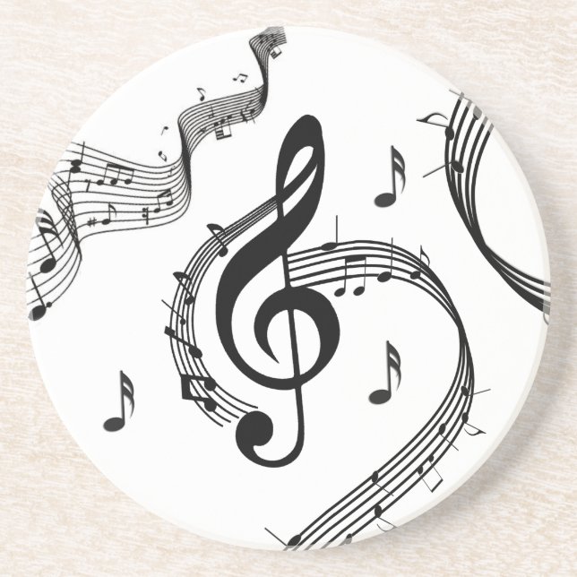 Posavasos Música de clave de sol climática (Frente)