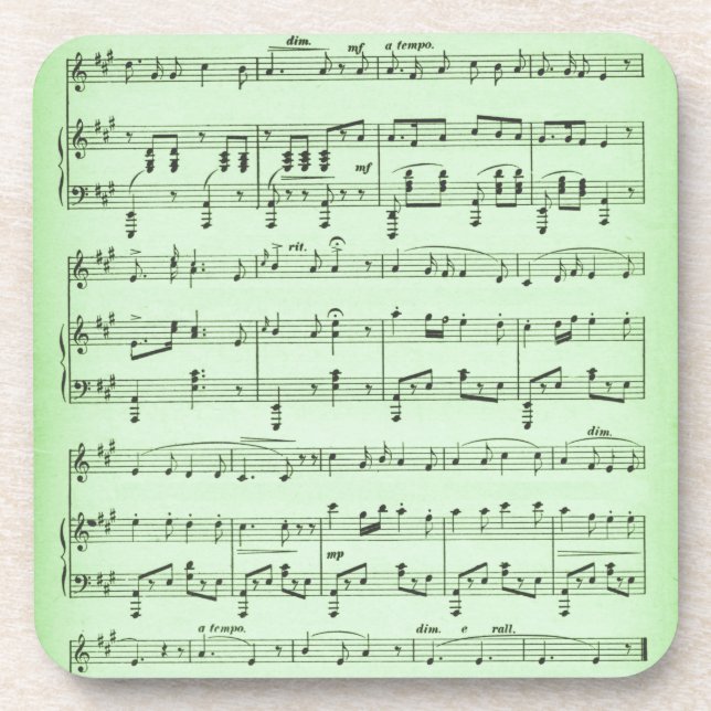 Posavasos Música de Hoja Verde (Frente)