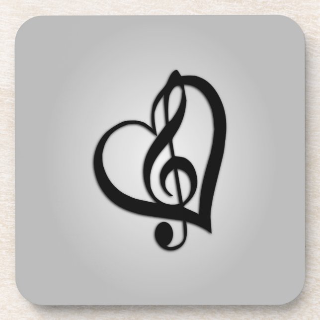 Posavasos Música G Corazón en Plata (Frente)