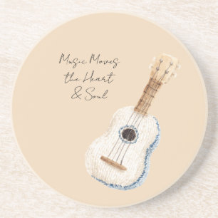 Posavasos Música Mueve la Guitarra del Corazón y el Alma