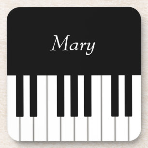 Posavasos Música personalizada del teclado de piano clásico