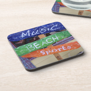 Posavasos ¡Música, playa, ciénagas deportivas!