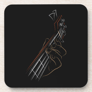Posavasos Músico Guitariano de Música Bass Guitar Player Roc