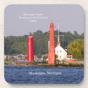 Posavasos Muskegon Entrance Lights Set de 6 castras plástica