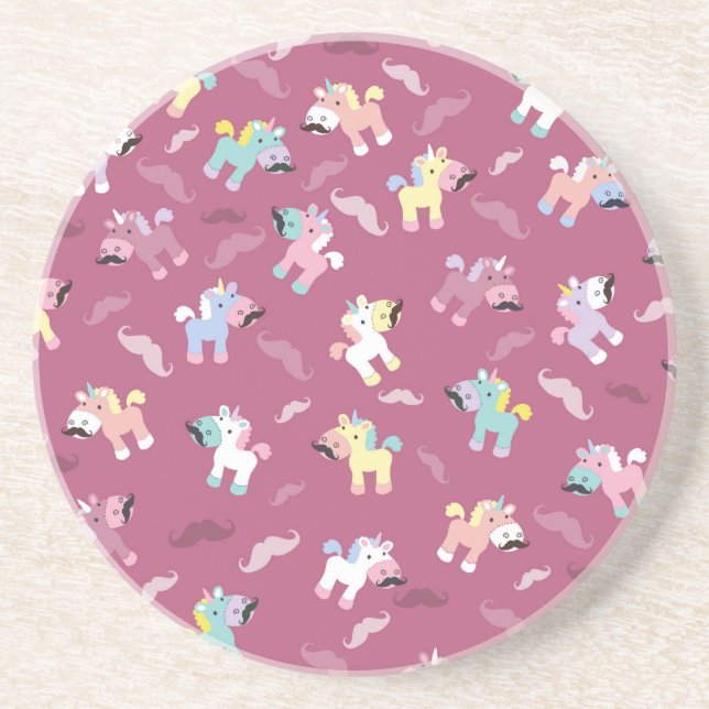 Posavasos Mustachio Unicornio (Frente)