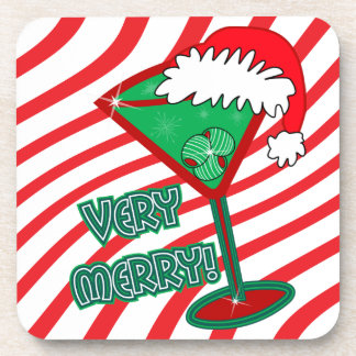 Posavasos ¡Muy feliz! Prácticos de costa de Martini del