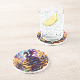 Posavasos Mystical Dragon Wizard Books