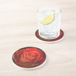 Posavasos Mystique Dark Botanical Rojo Naranja Ros