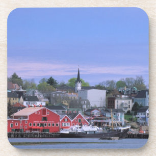 Posavasos N.A. Canadá, Nueva Escocia. Una vista de Lunenburg