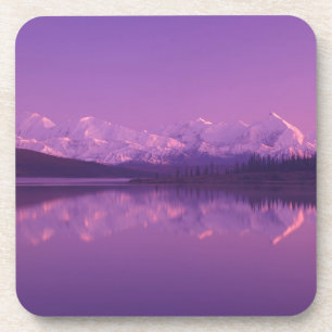 Posavasos NA, EE. UU., Alaska, Denali NP, Wonder Lake, Tarde