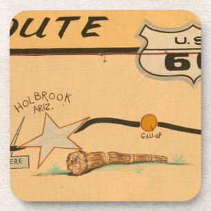 Posavasos NA, EE. UU., Arizona, Holbrook mural de la ruta 66