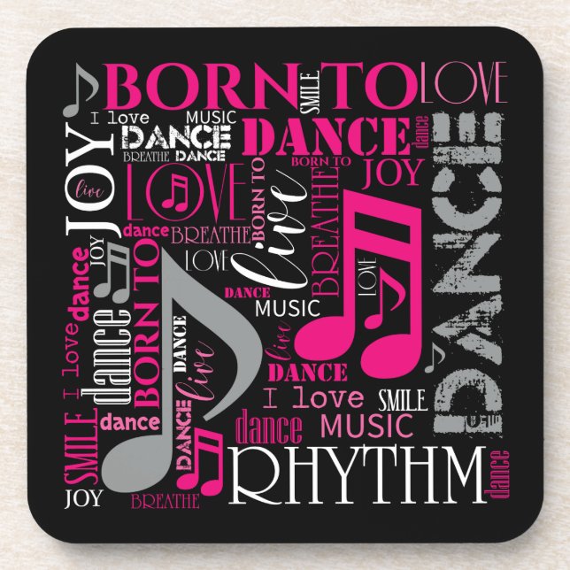 Posavasos Nacido en Dance Pink ID277 (Frente)