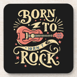 Posavasos Nacido en la guitarra eléctrica rock