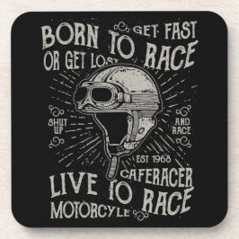Posavasos Nacido En Raza Consigue Rápido Cafe Racer Motorcyc