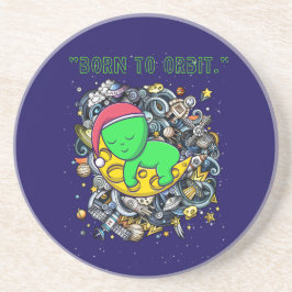 Posavasos nacido para orbitar alienígena durmiendo