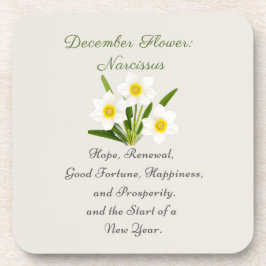 Posavasos Nacimiento Diciembre Mes Flor Narcissus Elegante