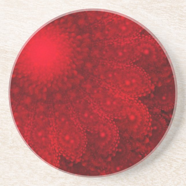 Posavasos Nada más que floral roja (Frente)