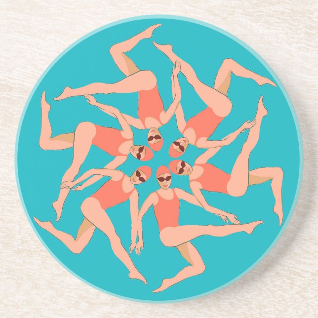 Posavasos Nadadores - Natación Sincronizada (Frente)
