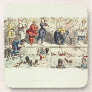 Posavasos Nadando para las señoras, 1844 (litho)