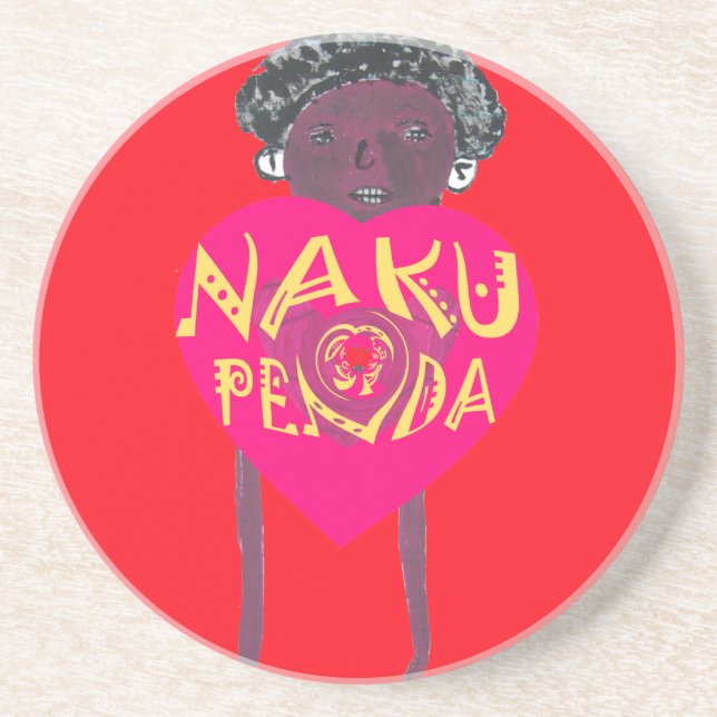 Posavasos Nakupenda Love Art - Swahili Heart Design (Frente)
